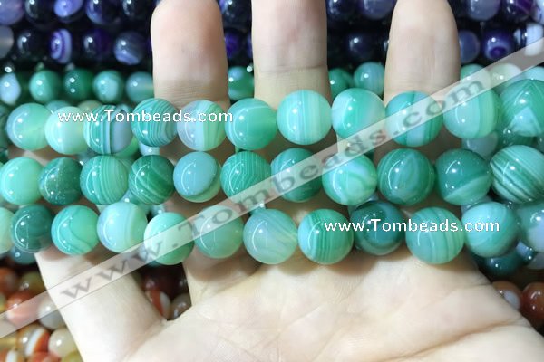 CAA1600 15.5 inches 12mm round banded agate beads wholesale