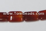 CAA161 15.5 inches 12*16mm rectangle red agate gemstone beads