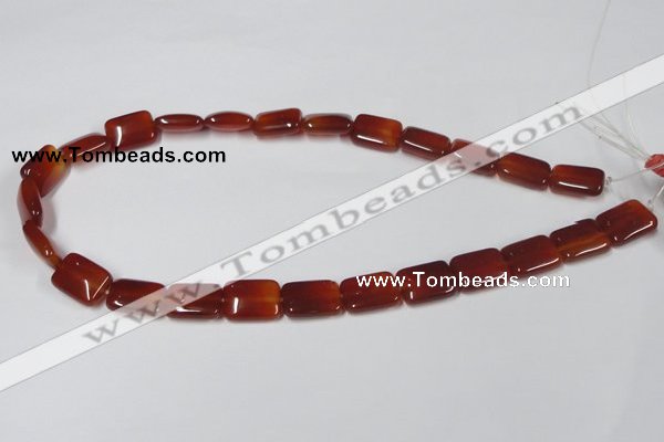 CAA161 15.5 inches 12*16mm rectangle red agate gemstone beads