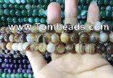 CAA1615 15.5 inches 6mm round banded agate beads wholesale