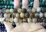 CAA1618 15.5 inches 12mm round banded agate beads wholesale