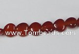 CAA162 15.5 inches 8*8mm heart red agate gemstone beads