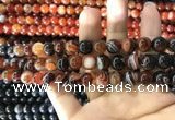 CAA1622 15.5 inches 8mm round banded agate beads wholesale