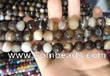 CAA1638 15.5 inches 12mm faceted round banded agate beads