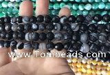 CAA1641 15.5 inches 8mm faceted round banded agate beads