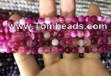 CAA1655 15.5 inches 6mm faceted round banded agate beads
