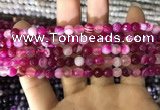 CAA1655 15.5 inches 6mm faceted round banded agate beads