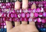 CAA1657 15.5 inches 10mm faceted round banded agate beads