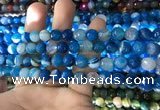 CAA1666 15.5 inches 8mm faceted round banded agate beads