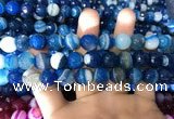 CAA1668 15.5 inches 12mm faceted round banded agate beads