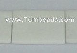 CAA17 15.5 inches 25*35mm rectangle white agate gemstone beads