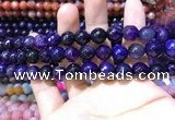 CAA1732 15 inches 10mm faceted round fire crackle agate beads