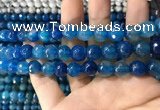 CAA1738 15 inches 10mm faceted round fire crackle agate beads