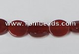 CAA176 15.5 inches 10*12mm oval red agate gemstone beads