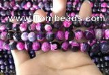 CAA1778 15 inches 10mm faceted round fire crackle agate beads