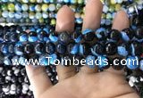 CAA1779 15 inches 10mm faceted round fire crackle agate beads