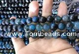 CAA1790 15 inches 10mm faceted round fire crackle agate beads