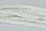 CAA18 15.5 inches 4*4mm cube white agate gemstone beads wholesale