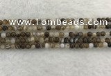 CAA1820 15.5 inches 4mm round banded agate gemstone beads