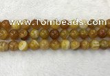 CAA1855 15.5 inches 14mm round banded agate gemstone beads