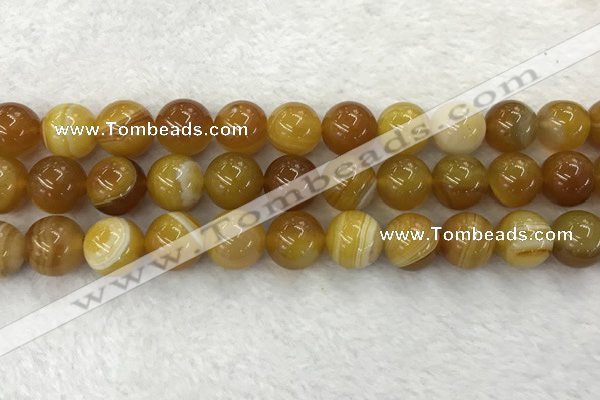 CAA1856 15.5 inches 16mm round banded agate gemstone beads