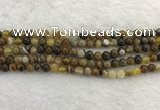 CAA1860 15.5 inches 4mm round banded agate gemstone beads