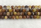 CAA1863 15.5 inches 10mm round banded agate gemstone beads