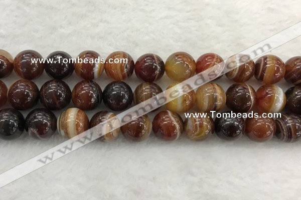 CAA1865 15.5 inches 14mm round banded agate gemstone beads