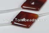 CAA188 15.5 inches 22*30mm diamond red agate gemstone beads