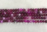 CAA1881 15.5 inches 6mm round banded agate gemstone beads