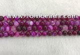 CAA1882 15.5 inches 8mm round banded agate gemstone beads