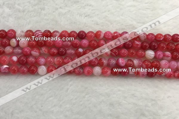 CAA1891 15.5 inches 6mm round banded agate gemstone beads