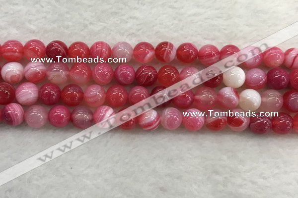 CAA1893 15.5 inches 10mm round banded agate gemstone beads