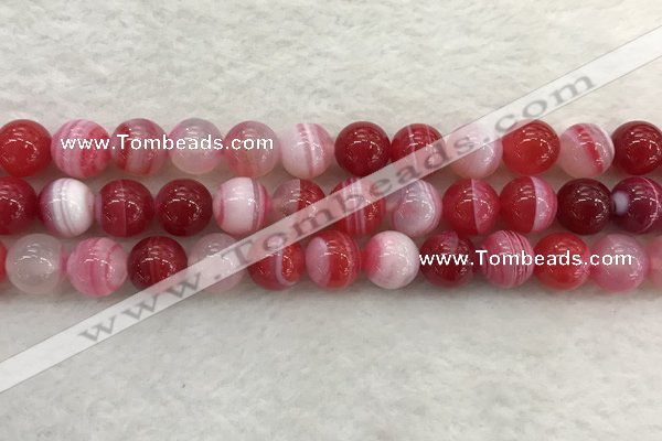 CAA1894 15.5 inches 12mm round banded agate gemstone beads