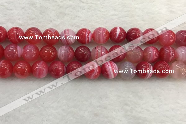 CAA1895 15.5 inches 14mm round banded agate gemstone beads