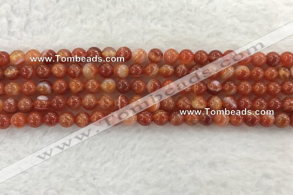 CAA1901 15.5 inches 6mm round banded agate gemstone beads