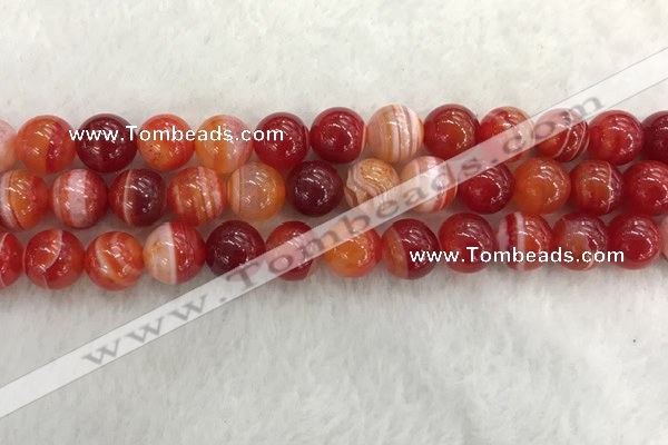 CAA1914 15.5 inches 12mm round banded agate gemstone beads