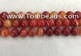 CAA1915 15.5 inches 14mm round banded agate gemstone beads