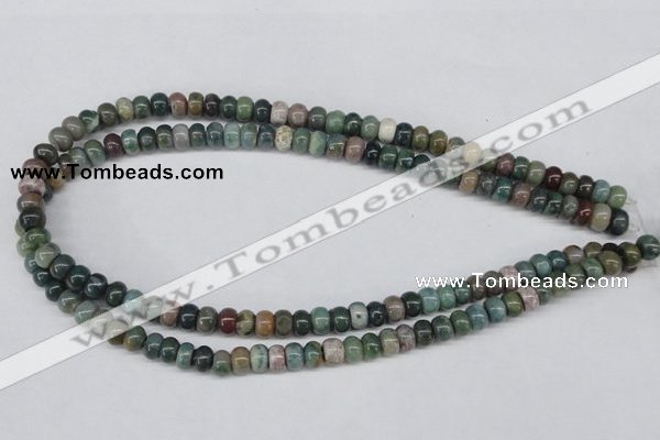 CAA192 15.5 inches 5*8mm rondelle indian agate beads wholesale
