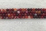 CAA1921 15.5 inches 6mm round banded agate gemstone beads