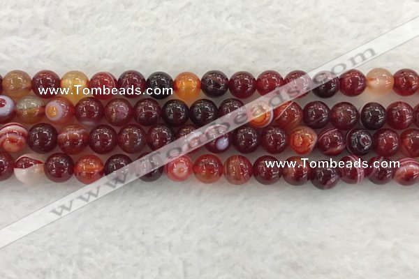 CAA1922 15.5 inches 8mm round banded agate gemstone beads