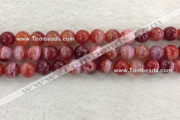 CAA1924 15.5 inches 12mm round banded agate gemstone beads