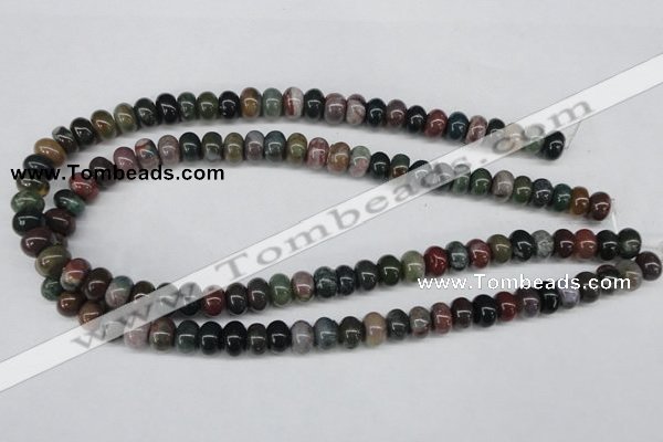 CAA193 15.5 inches 7*10mm rondelle indian agate beads wholesale