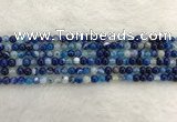 CAA1930 15.5 inches 4mm round banded agate gemstone beads
