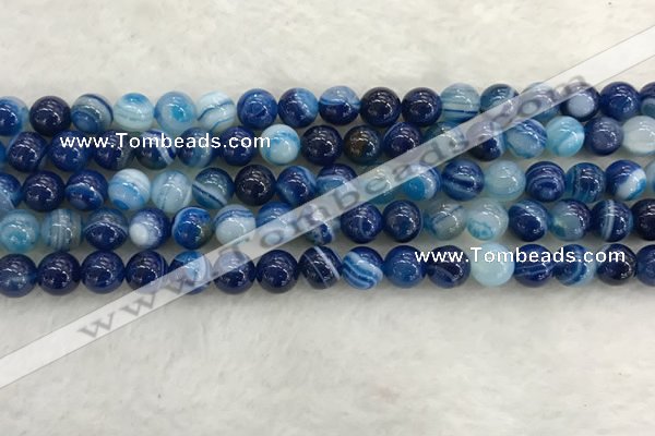 CAA1931 15.5 inches 6mm round banded agate gemstone beads