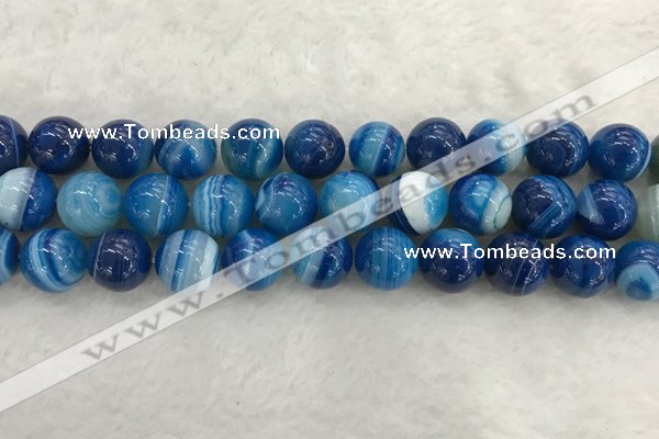 CAA1935 15.5 inches 14mm round banded agate gemstone beads