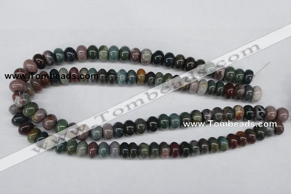 CAA194 15.5 inches 8*12mm rondelle indian agate beads wholesale