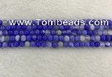 CAA1940 15.5 inches 4mm round banded agate gemstone beads