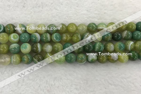 CAA1973 15.5 inches 10mm round banded agate gemstone beads