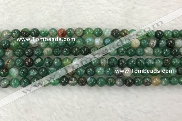 CAA1991 15.5 inches 6mm round banded agate gemstone beads